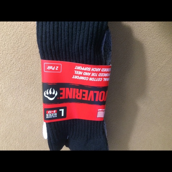 6 pairs Wolverine mid calf cotton socks size 9-13 - Picture 6 of 6